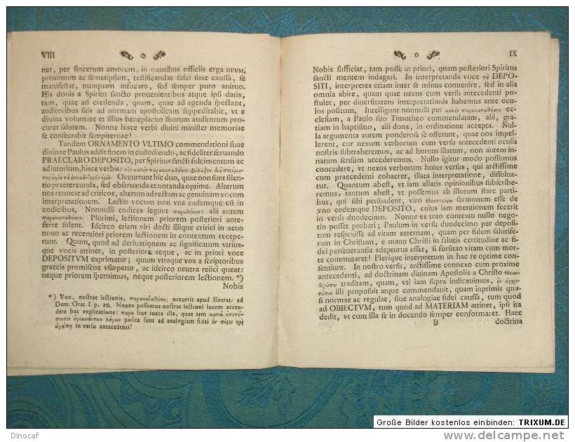 Ornamenta Verbi Divini Ministris Gloriam Nominis 1782 - Alte Bücher