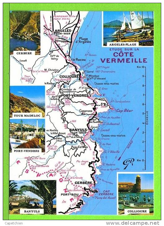 CIRCUIT TOURISTIQUE DE LA COTE VERMEILLE / Carte Vierge - Languedoc-Roussillon