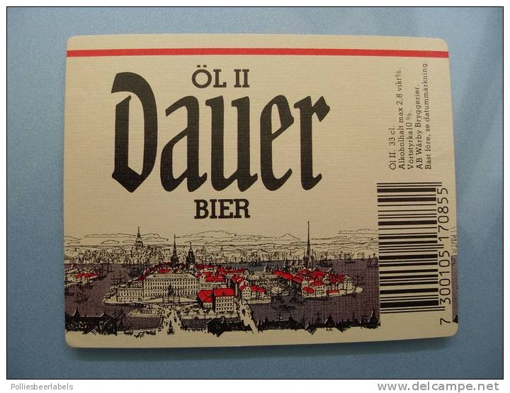 Beer Label / Bieretikett / Bière étiquette From AB WARBY SWEDEN  (#A11991) - Bier