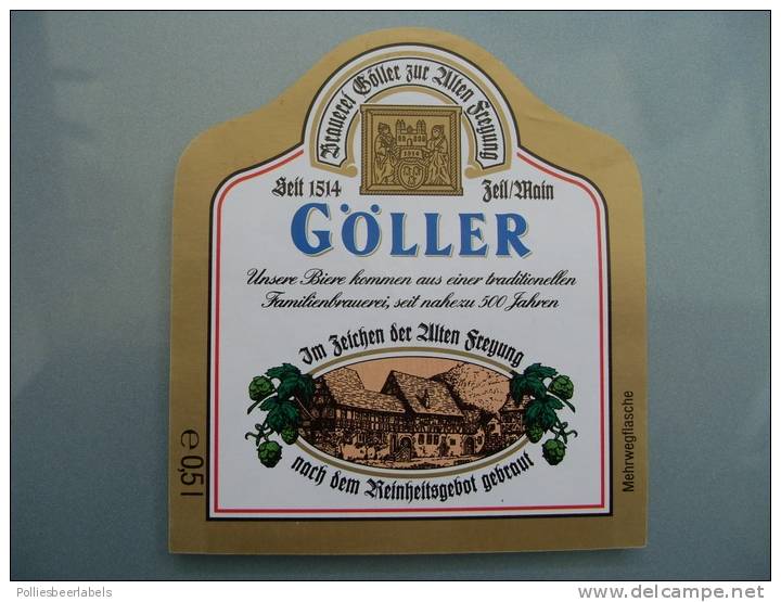 Beer Label / Bieretikett / Bière étiquette From GOLLER GERMANY  (#A12024) - Bier