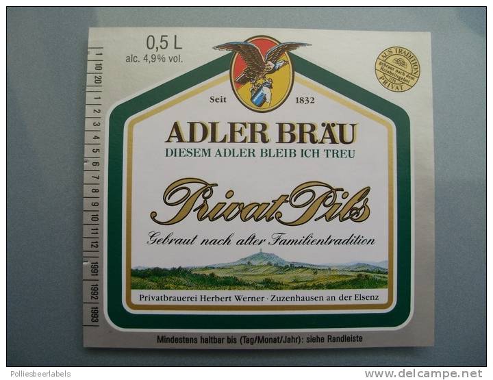 Beer Label / Bieretikett / Bière étiquette From HERBERT WERNER GERMANY (#A12080) - Bier