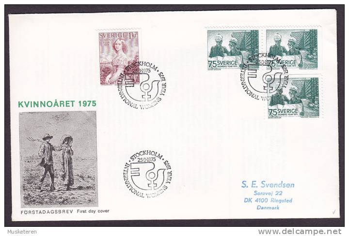 Sweden 1975 FDC Cover Internationales Jahr Des Frau - FDC