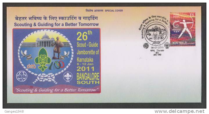 India 2011  SCOUTING &amp; GUIDING  ROPE KNOT Special Cover # 25424   Inde Indien - Other & Unclassified