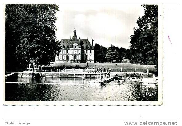 72 CHATEAU DE RIVESARTHE PRES MALICORNE PISCINE COLONIE SNCF N ° 8 - Malicorne Sur Sarthe