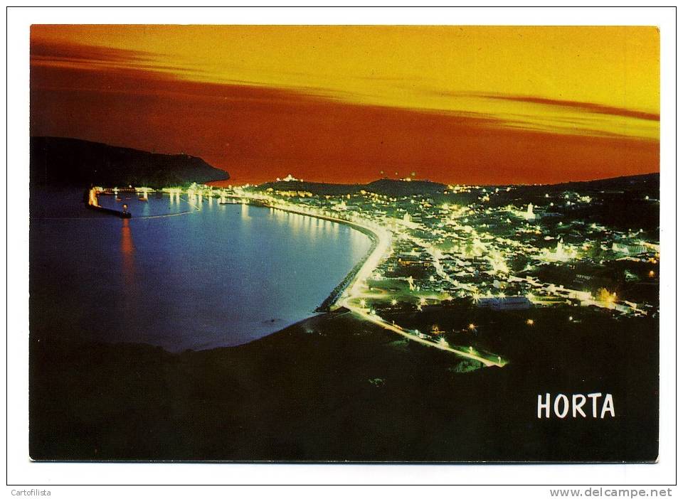AÇORES - FAIAL - Vista Geral Horta (nocturna) - Açores