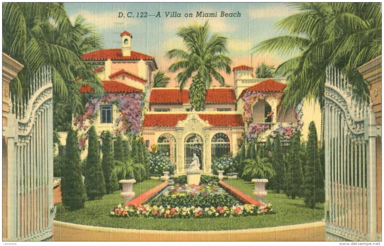 USA – United States – A Villa On Miami Beach, 1943 Used Postcard [P4772] - Miami Beach