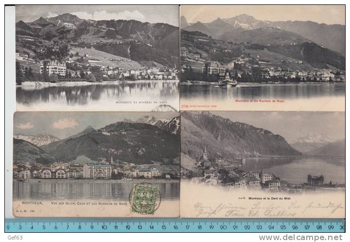 Lot De  36 Cartes Postale ° Montreux, Territet, Clarens, Glion - 5 - 99 Cartes