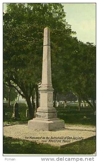 The Monument On The Battlefield Of San Jacinto Near Houston, Texas. # 212,778 (J.V.), Ca 1910 - Houston