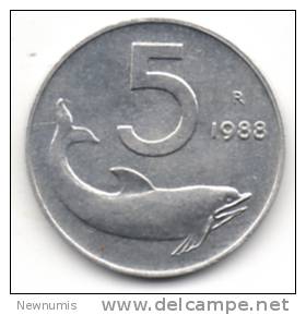 ITALIA 5 LIRE 1988 - 5 Lire