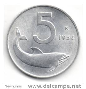 ITALIA 5 LIRE 1954 - 5 Liras