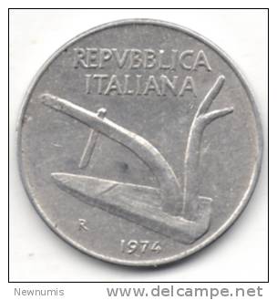 ITALIA 10 LIRE 1974 - 10 Lire