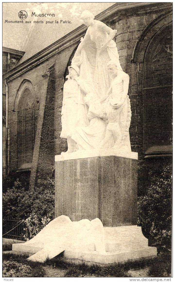 17654    Belgio,   Mouscron,  Monument  Aux Morts Pour La  Patria,  NV  (scritta) - Mouscron - Moeskroen