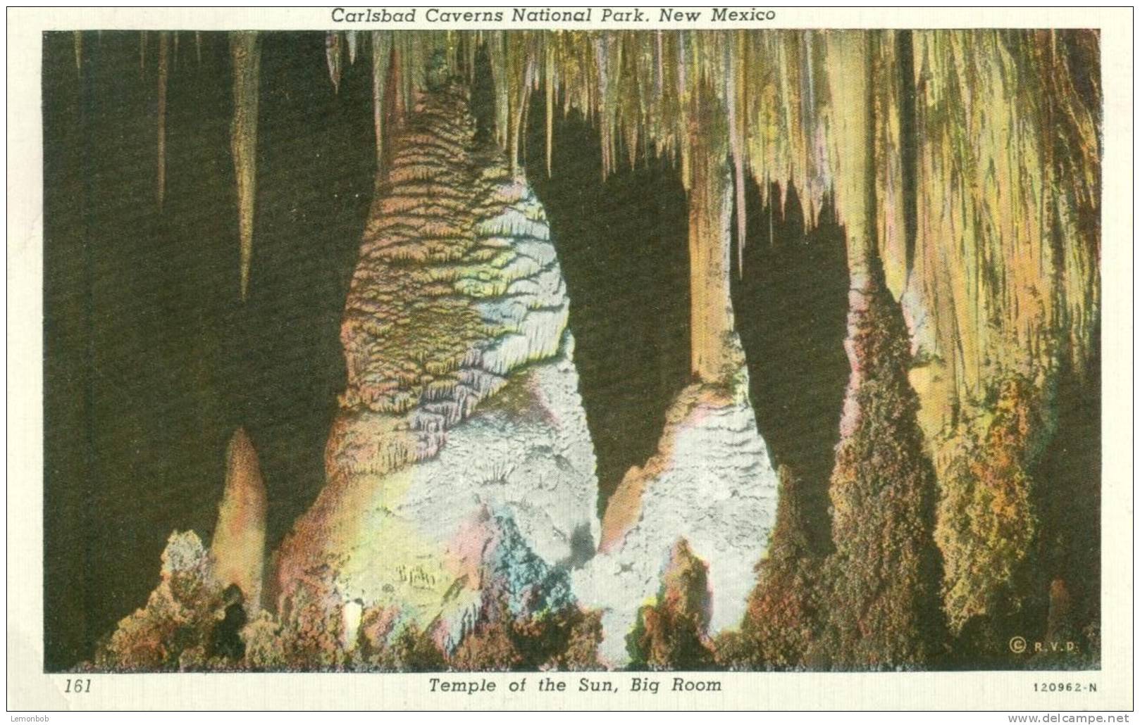 USA – United States – Temple Of The Sun, Big Room, Carlsbad Caverns National Park, New Mexico 1920s Postcard [P4799] - Andere & Zonder Classificatie