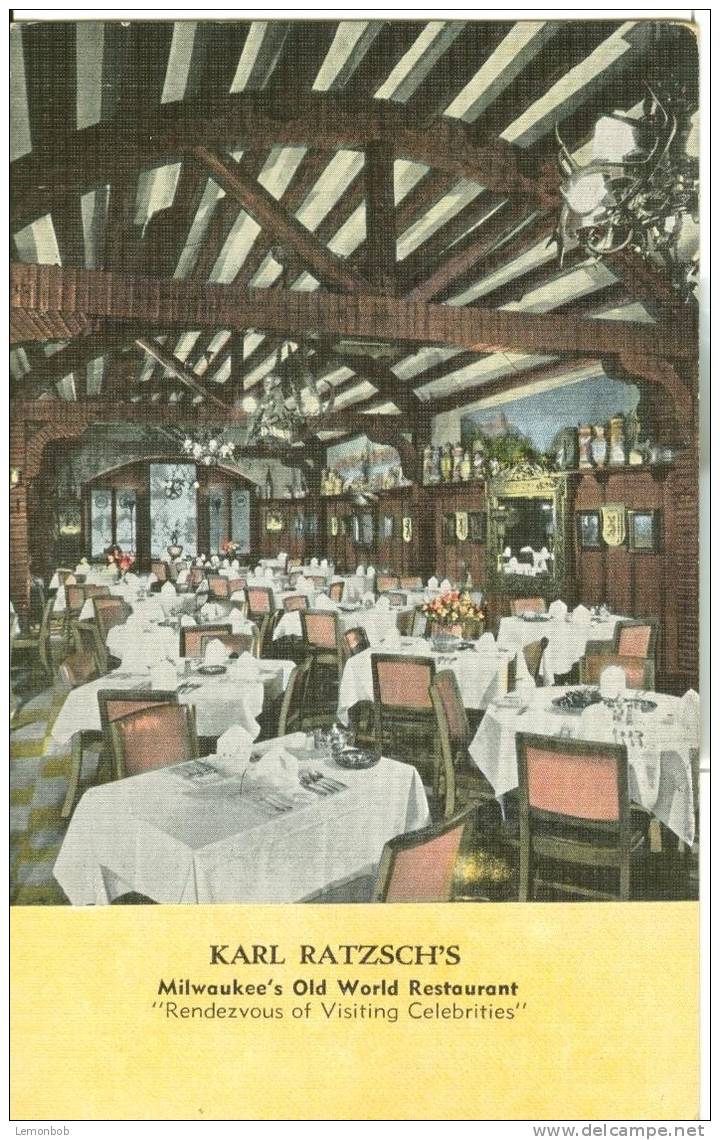 USA – United States –  Karl Ratzsch's Milwaukee's Old World Restaurant, Milwaukee, Wisconsin, Unused Postcard [P4801] - Milwaukee