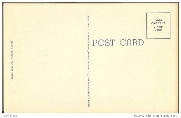 USA – United States – Kansas State Capitol, Topeka, Kansas, Unused Linen Postcard [P4814] - Topeka