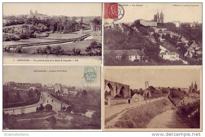 Coutances  50 . 9 CPA . Coutainville 1 CPA (Voir Scan)..soit  Lot De: 10 Cartes - Coutances