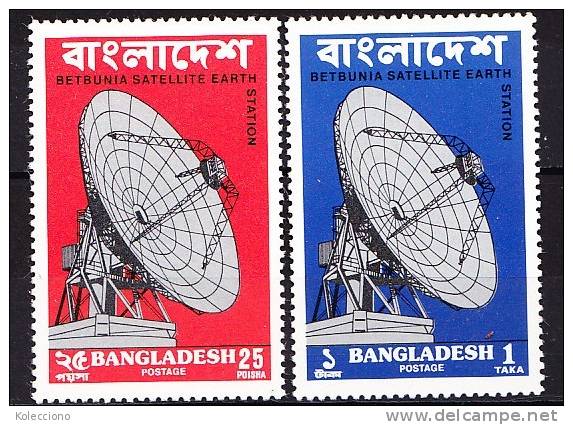 Bangladesh Yvert 62 - 63 Year 1975 Satellite Station, Betbunia MNH - Bangladesh