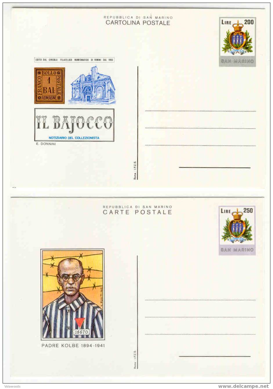 San Marino - Cartolina Postale In Serie Completa Nuova: Commemorative - Interi Postali