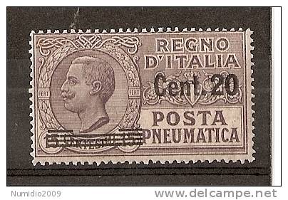 1924-25 REGNO P. PNEUMATICA 20 SU 15 C MNH ** - RR2501 - Poste Pneumatique