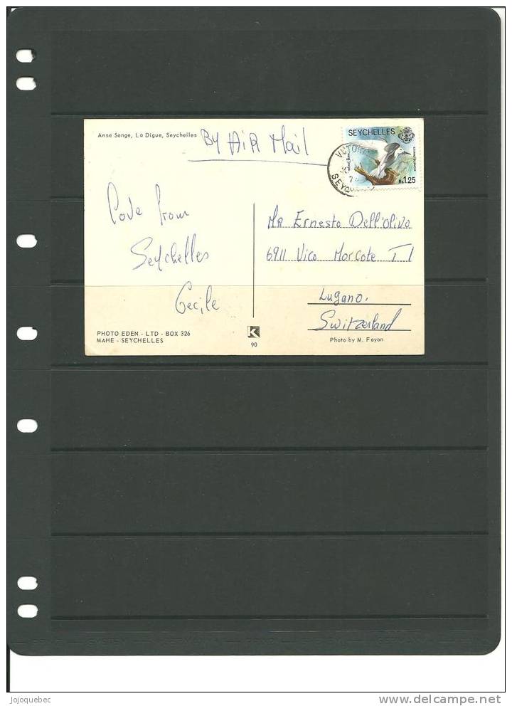Carte Postale De Seychelles - Seychellen (1976-...)