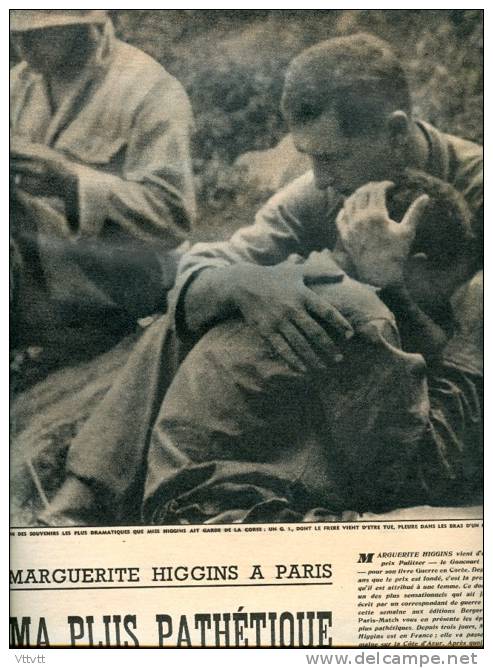 PARIS MATCH, N° 122 (1951) : Le Roi Baudouin, Belgique, Wimbledon, Marguerite Higgins, Corée, Expédition Alger-Cap... - Gente