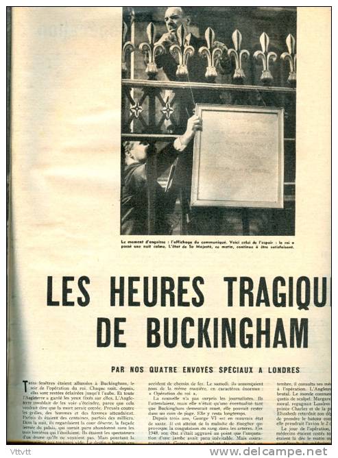 PARIS MATCH, N° 133 (1951) : Georges VI, Buckingham, Cherbourg, Le Surcouf, Tapisserie, Général Juin, Ceci B. DeMille... - Gente