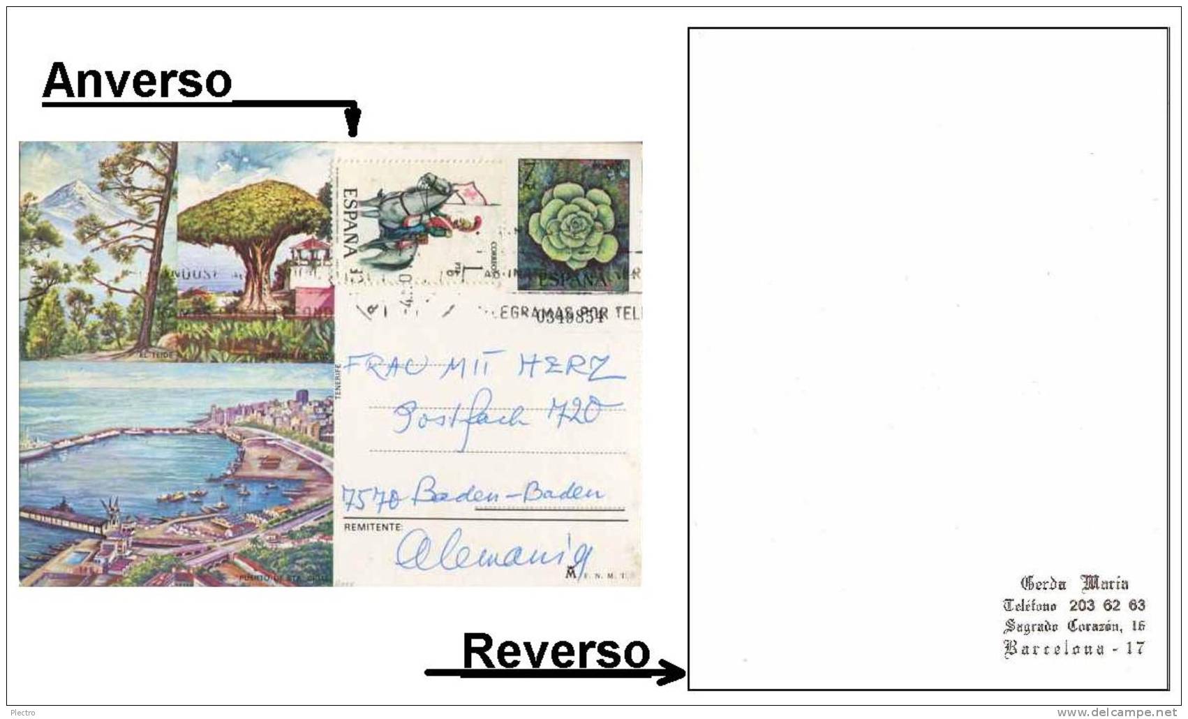 Tarjeta Entero Postal Privatizada Edifil-116, Con Franqueo Añadido Ed.2350 (Impresión Privada Con Remite "María Gerda") - 1931-....