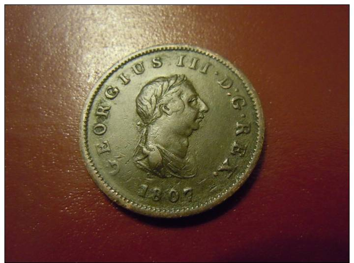 GREAT BRITAIN HALF PENNY 1807    /7 - B. 1/2 Penny