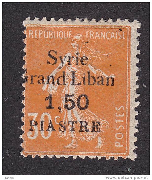 Syria, Scott #110, Mint Hinged, Sower Surcharged, Issued 1923 - Other & Unclassified