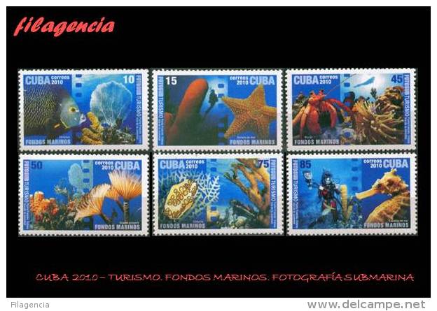 AMERICA. CUBA MINT. 2010 TURISMO. FONDOS MARINOS. FOTOGRAFÍA SUBMARINA. PRIMERA SERIE - Unused Stamps