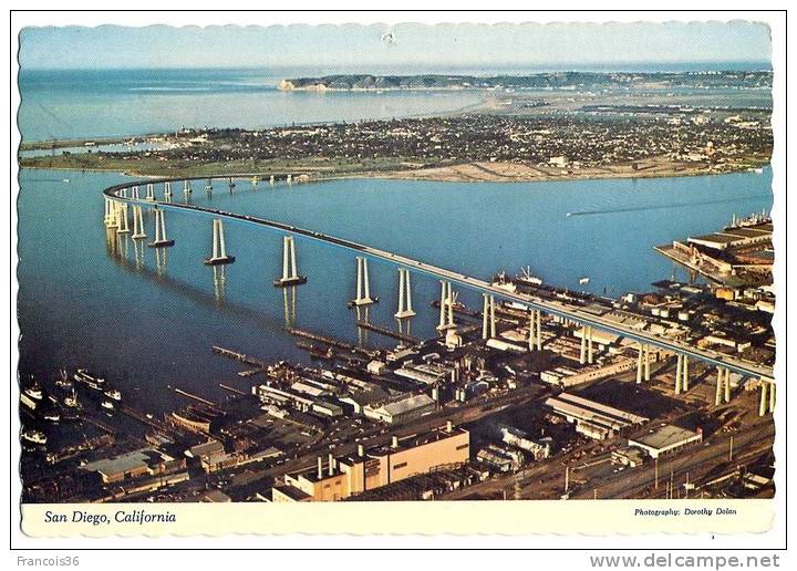 San Diego California - Coronade Bridge - Point Loma - 1971 Back Is Stamped And Written - San Diego