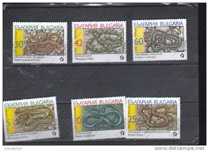 BULGARIA Nº 3268 AL 3273 - Snakes