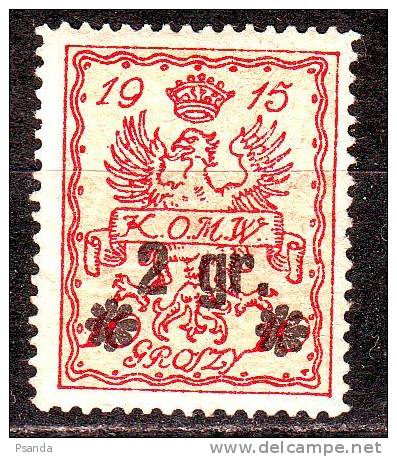 1916 Poland City Stamp Warsaw Mino 9b NH - Oblitérés