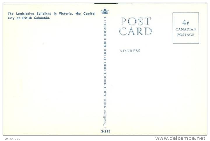 Canada – The Legislative Buildings In Victoria, The Capitol, City Of British Columbia, Unused Postcard [P4923] - Victoria