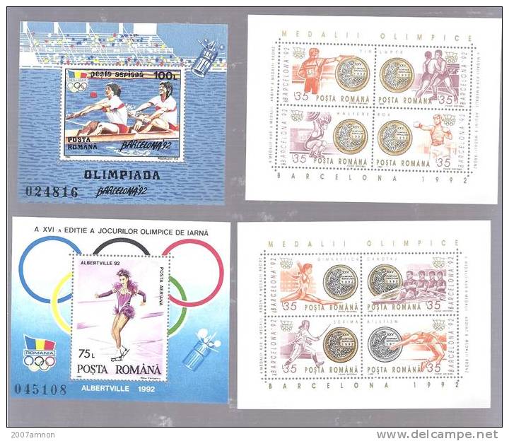 ROMANIA 8 DIFFERENT BLOCKS M/S THEMATIC SPORT OLYMPICS MNH - Used Stamps