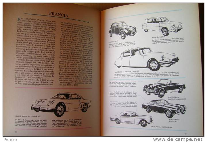 PDY/4 E.Angelucci AUTOMOBILI Mondadori 1962/BUGATTI/FIAT 500 TOPOLINO/FERRARI/ALFA ROMEO GIULIA/LANCIA APPIA - Motori