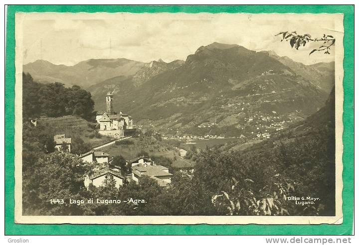 LAGO DI LUGANO - AGRA N° 1443 - Agra