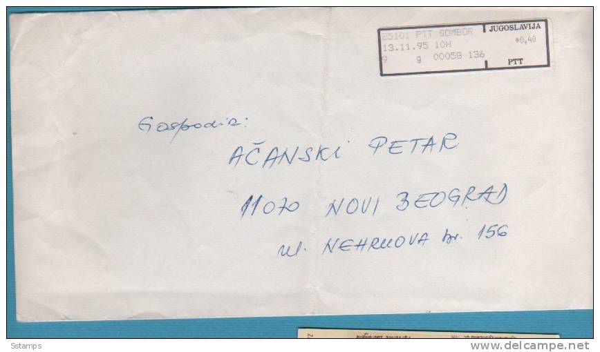337   1995  JUGOSLAVIJA JUGOSLAVIA  LETTER   INTERESSANTE - Cartas & Documentos