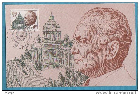 CARTMAX-YU  JUGOSLAVIJA JUGOSLAVIA  SKOPJE MAKEDONIJA  TITO CART MAXIMUM   POSTAL CARD   INTERESSANTE - Cartes-maximum