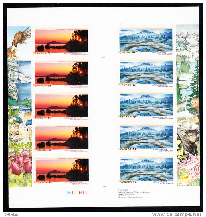 Canada MNH Scott #2224b Gutter Pane #2223a And #2224b 52c National Parks - Ganze Bögen