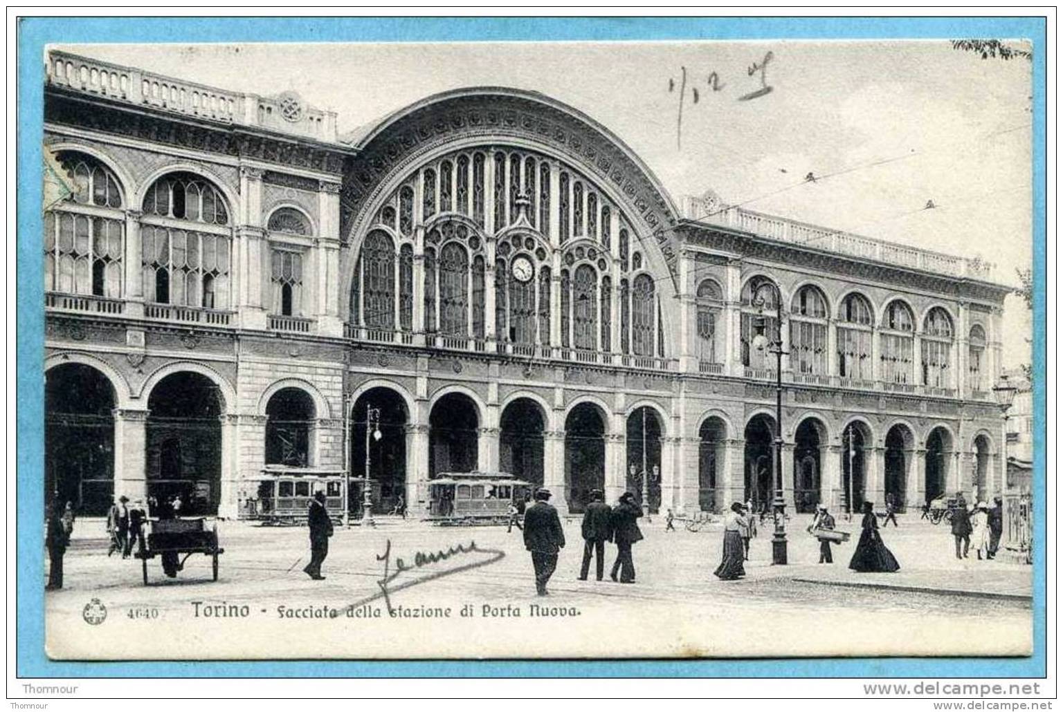 TORINO  -  Facciata  Della  Stazione  Di  Porta  Nuova  -  1905  - BELLE  CARTE  ANIMEE- - Stazione Porta Nuova