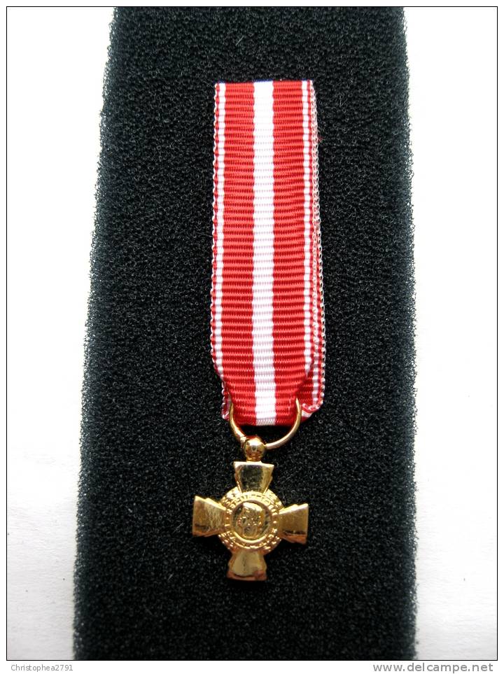 MEDAILLE PENDANTE REDUCTION POUR CEREMONIE CROIX DE VALEUR MILITAIRE NEUVE DANS SON BOITIER - Francia