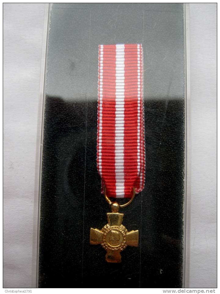 MEDAILLE PENDANTE REDUCTION POUR CEREMONIE CROIX DE VALEUR MILITAIRE NEUVE DANS SON BOITIER - Frankreich