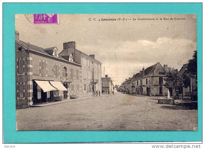 LEMBEYE - La Gendarmerie Et La Rue De Conchez - Lembeye