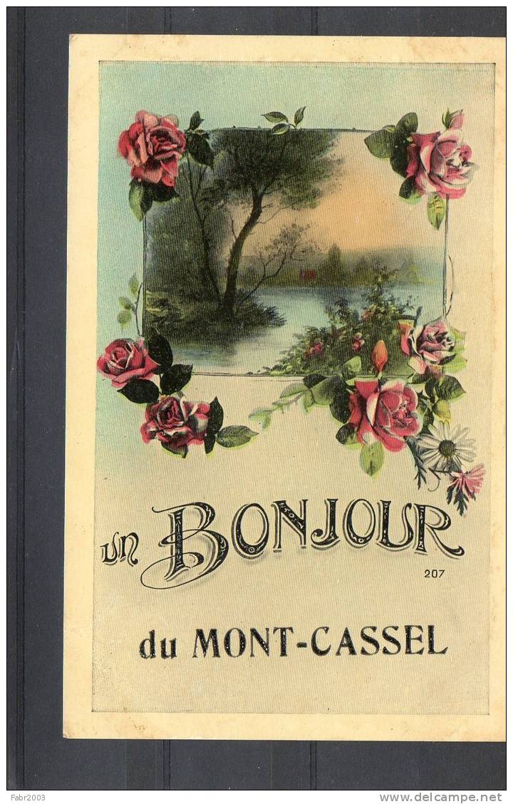 Superbe Carte Un Bonjour Du Mont Cassel- Peu Courante. A Voir. - Cassel