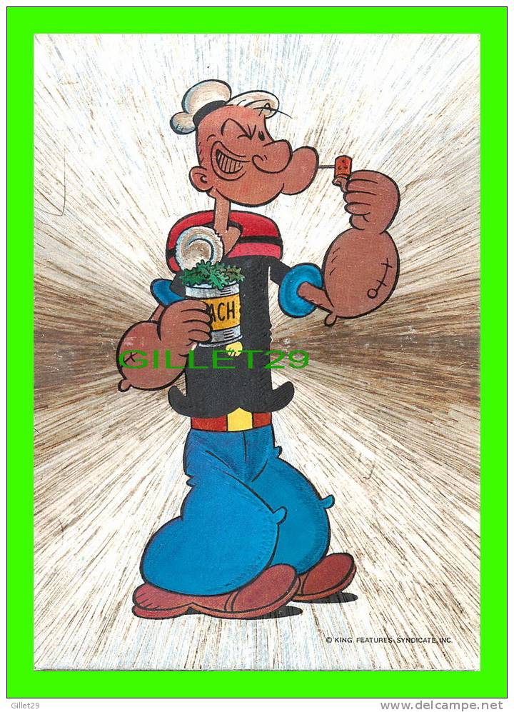 WALT DISNEY - POPEYE - CARTE À EFFET MÉTALIQUE - DIMENSION 10X14.5 Cm - - Disneyworld