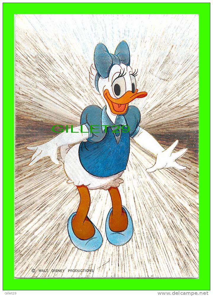 WALT DISNEY - DAISY DUCK - CARTE À EFFET MÉTALIQUE - DIMENSION 10X14.5 Cm - - Disneyworld