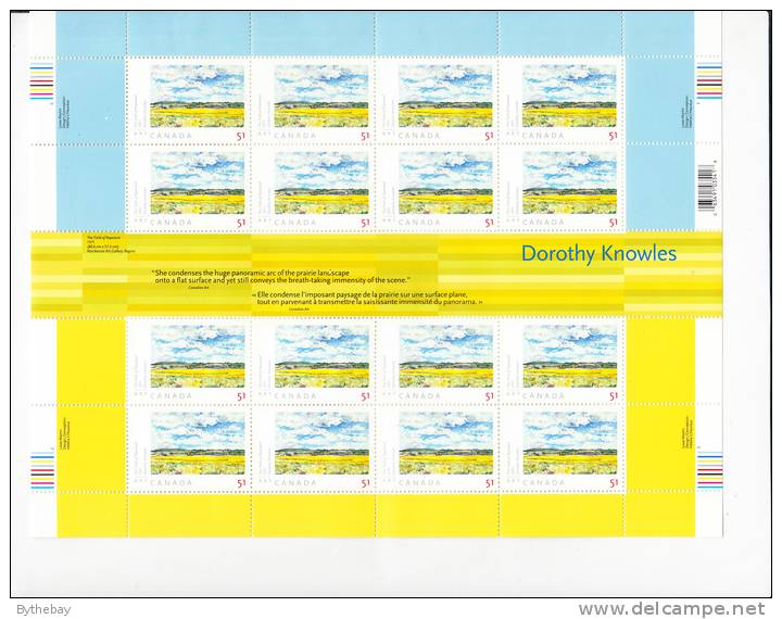 Canada MNH Scott #2147 Minisheet Of 16 51c ´The Field Of Rapeseed´  By Dorothy Knowles - Full Sheets & Multiples