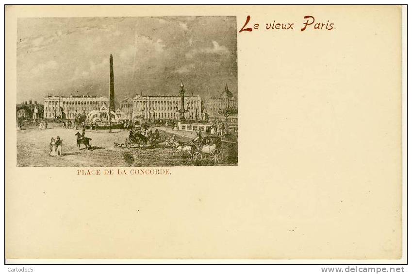 Le Vieux  Paris  Place De La Concorde    Cpa - Loten, Series, Verzamelingen