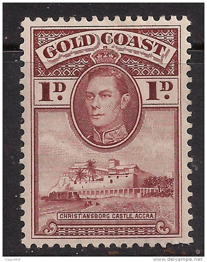 Gold Coast 1938 - 44 KGV1 1d Red Brown MM Stamp SG 121 ( A301 ) - Goudkust (...-1957)